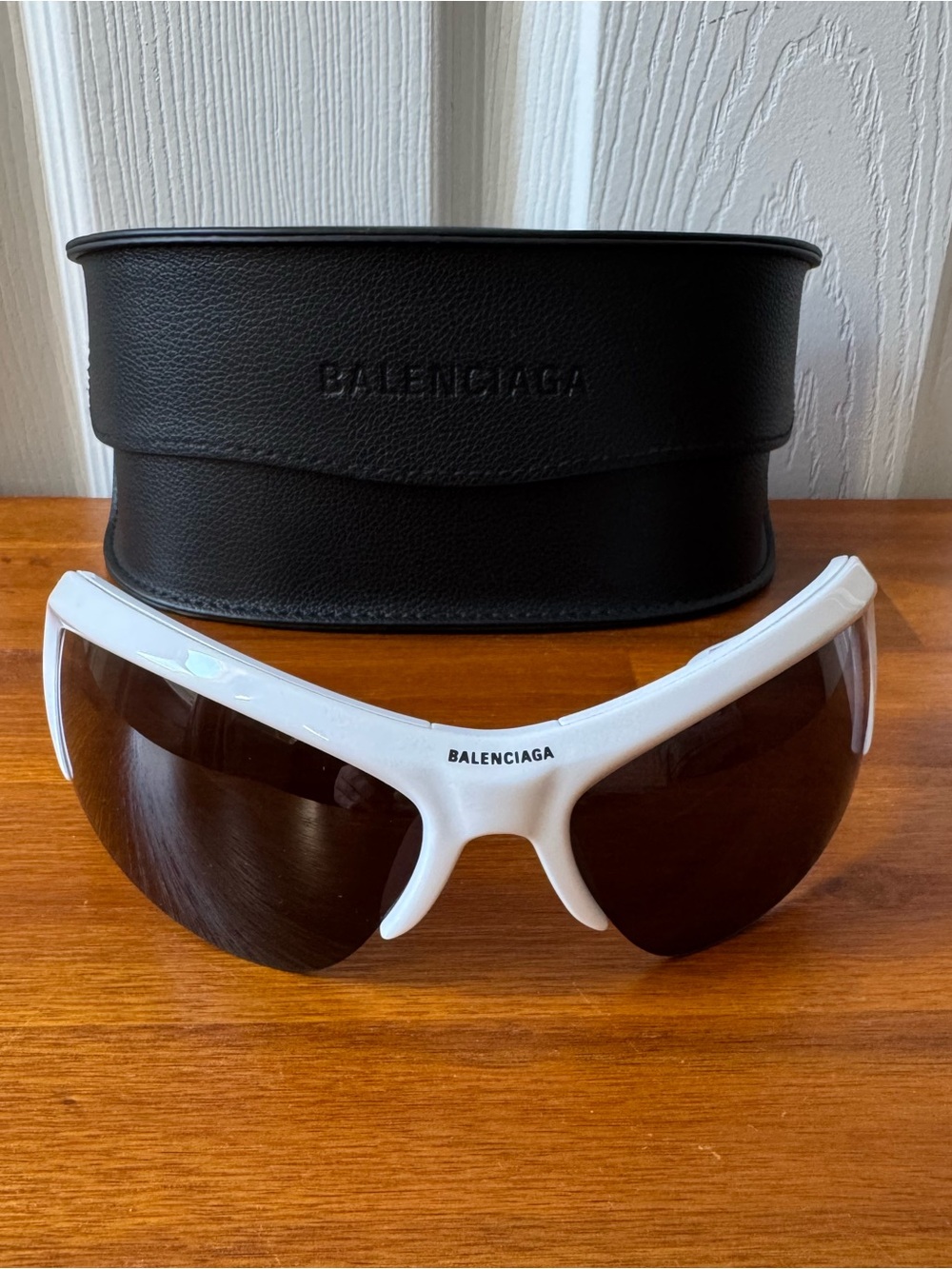 BALENCIAGA UNISEX SHIELD/WRAP WHITE FASHION DESIGNER EYEWEAR